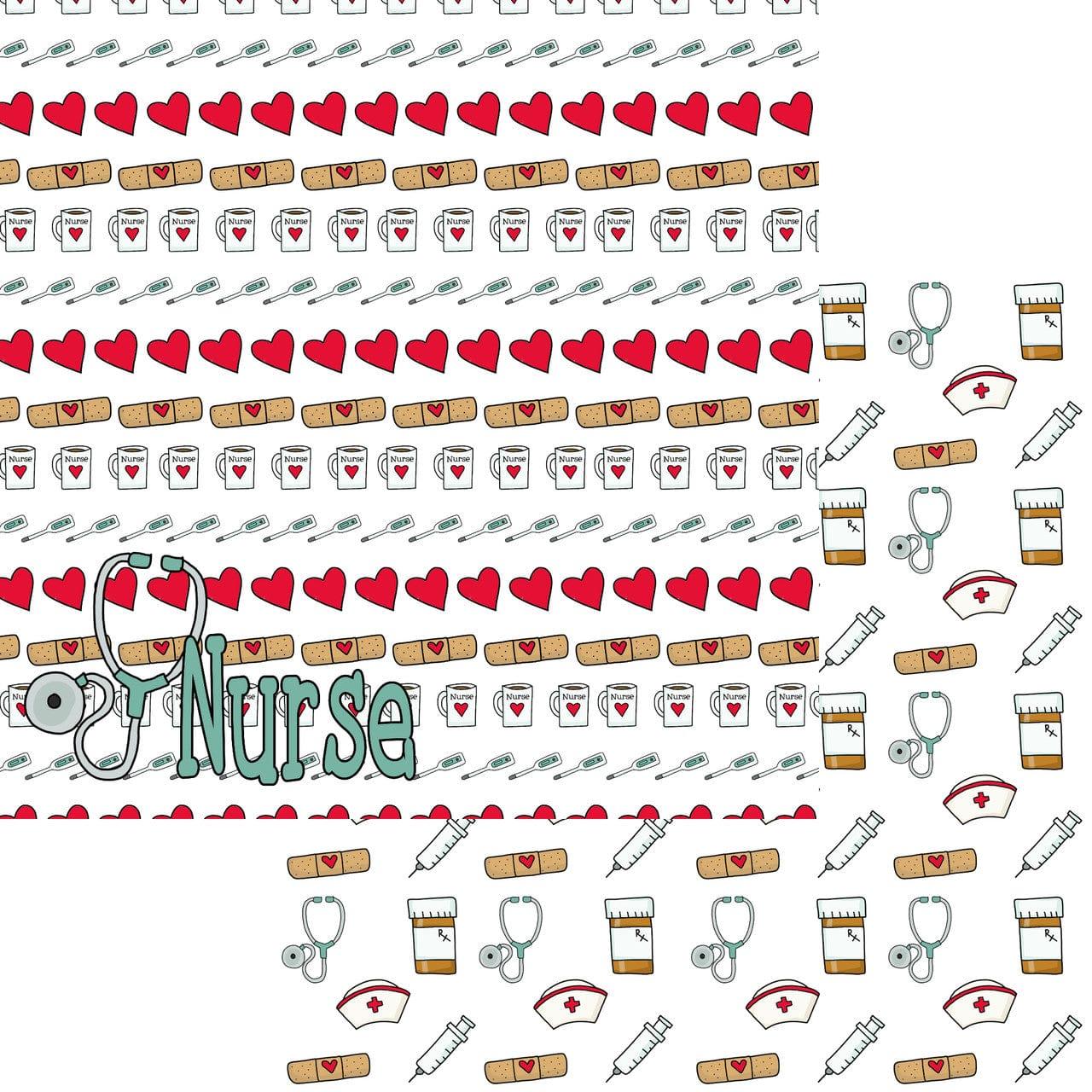 Occupation Collection Nurse Pride 12 x 12 Double Sided Scrapbook Paper by SSC Designs
