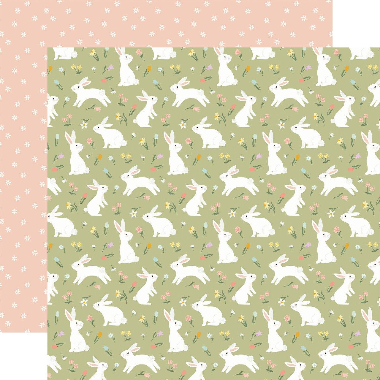 It's Easter Time Collection Blissful Bunnies 12 x 12 Double-Sided Scrapbook Paper by Echo Park Paper - Scrapbook Supply Companies