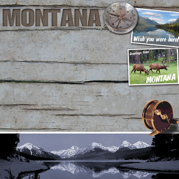 Montana Collection Montana Sights 12 x 12 Scrapbook Paper by Scrapbook Customs