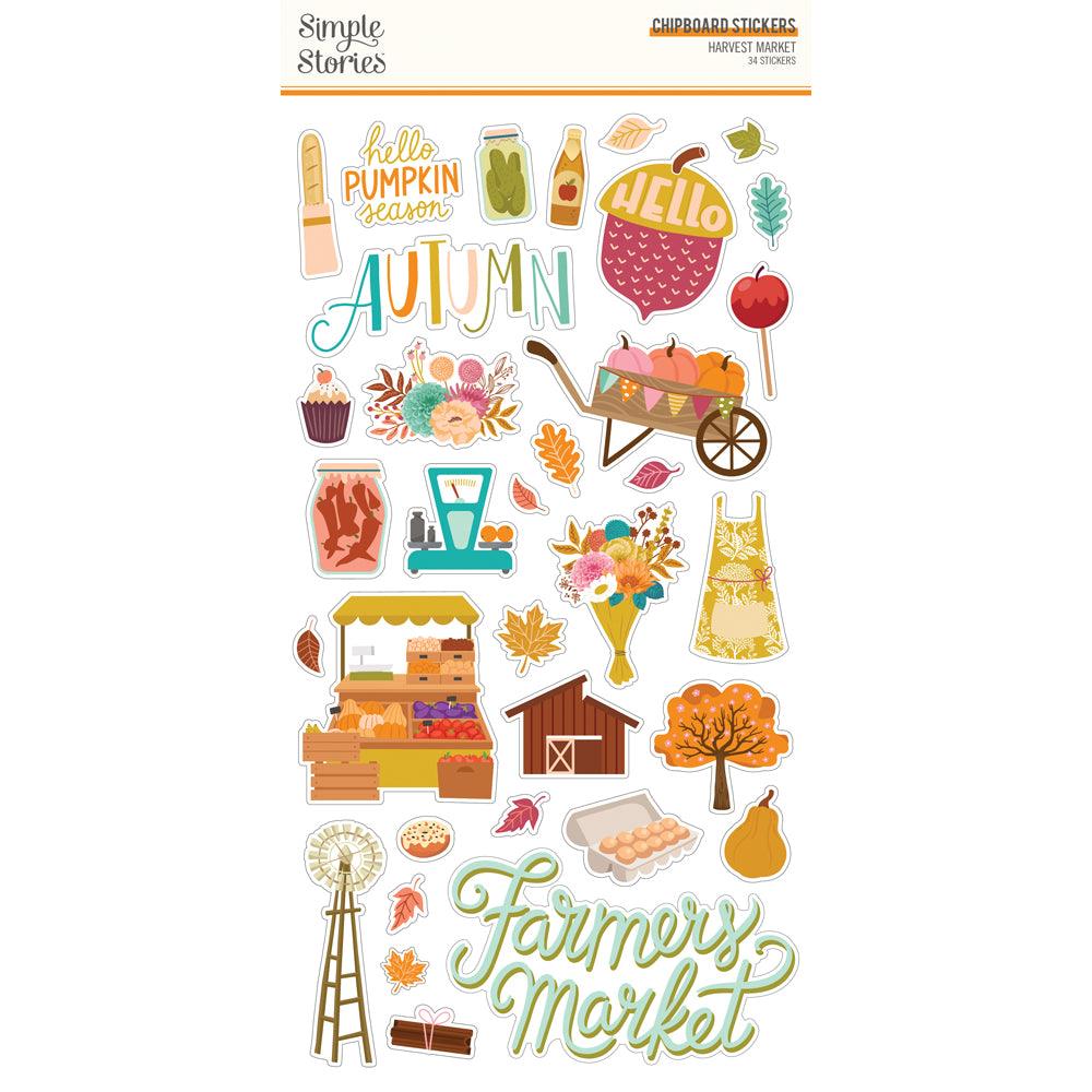 Harvest Market Collection 6 x 12 Scrapbook Chipboard Accents by Simple Stories - Scrapbook Supply Companies