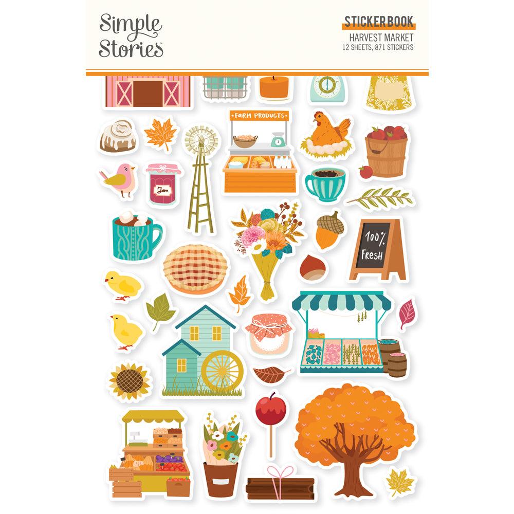 Harvest Market Collection 6 x 9 Scrapbook Sticker Book by Simple Stories - Scrapbook Supply Companies