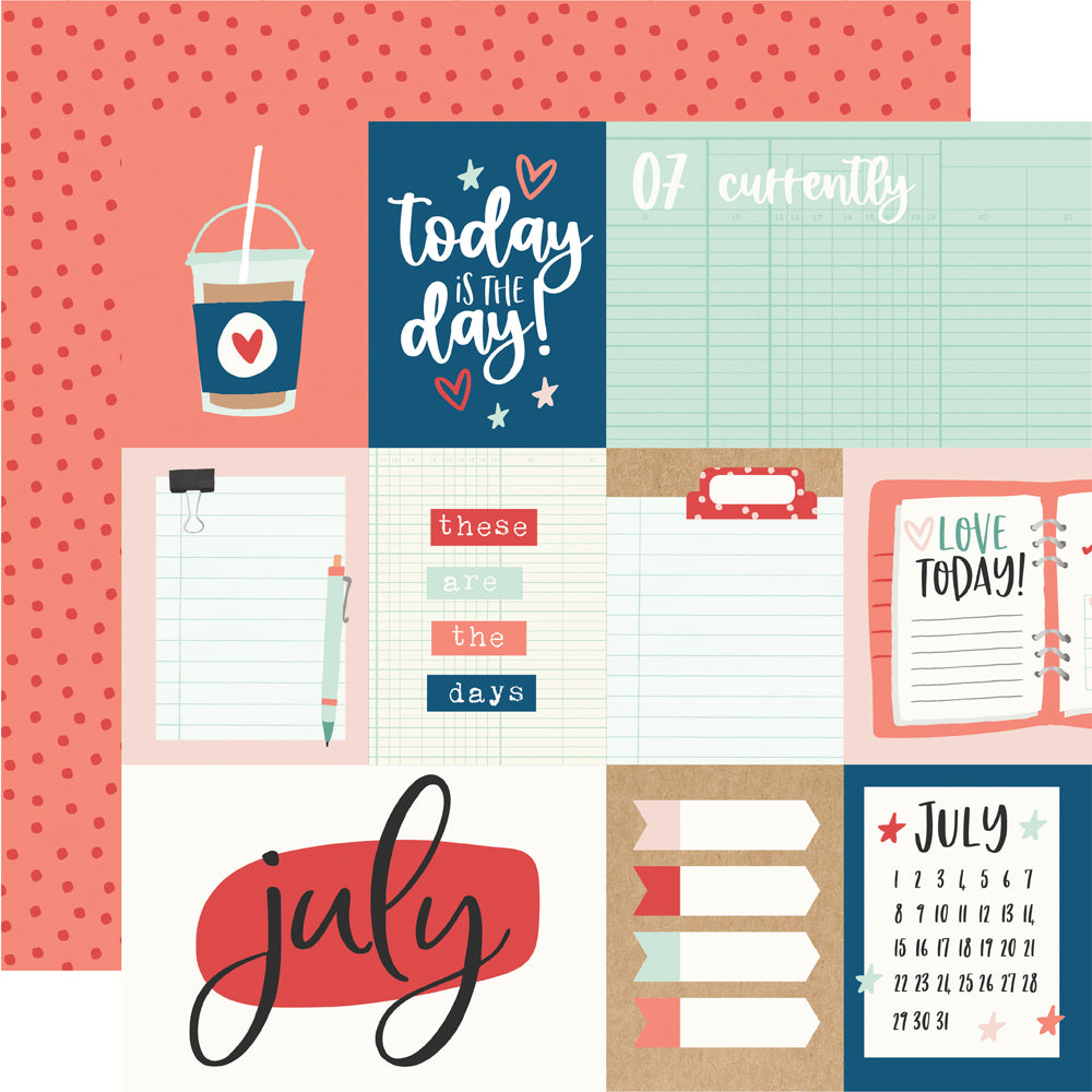Life Captured Collection July 12 x 12 Double-Sided Scrapbook Paper by Simple Stories