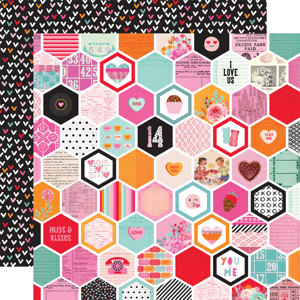 Heart Eyes Collection 12 x 12 Scrapbook Paper & Sticker Collection Kit by Simple Stories