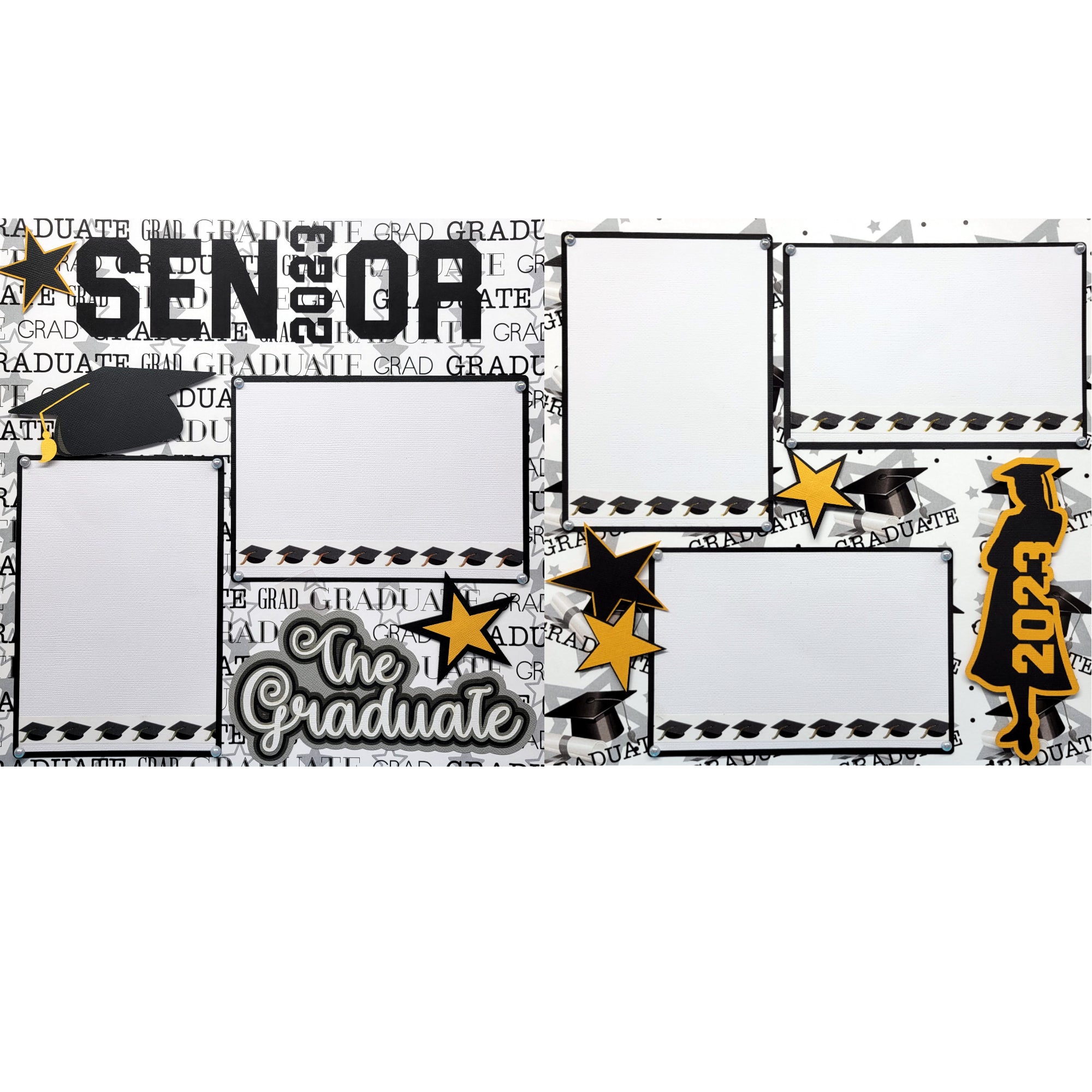 Graduation Collection Class of 2023 Female Customized, Premade Scrapbook Pages by SSC Designs