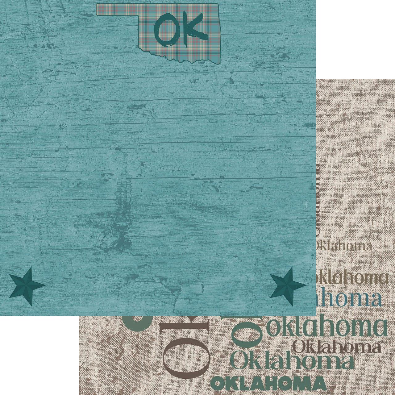 Stateside Collection Oklahoma 12 x 12 Double-Sided Scrapbook Paper by SSC Designs