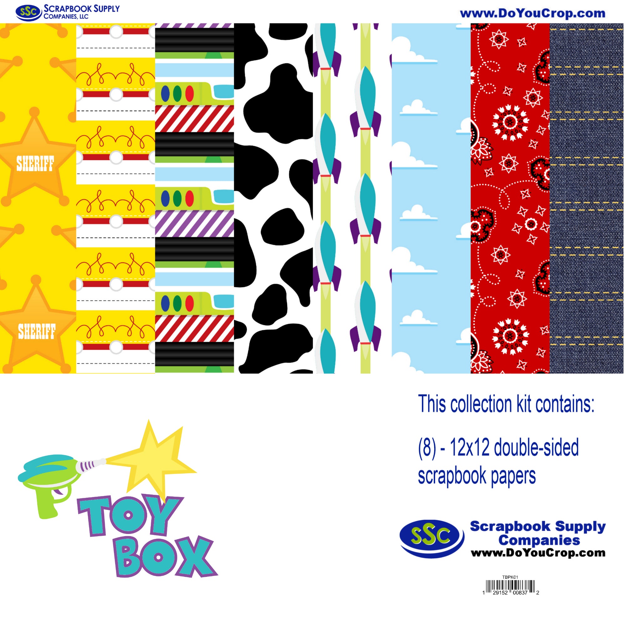 Toy Box 12 x 12 Scrapbook Paper Kit by SSC Designs