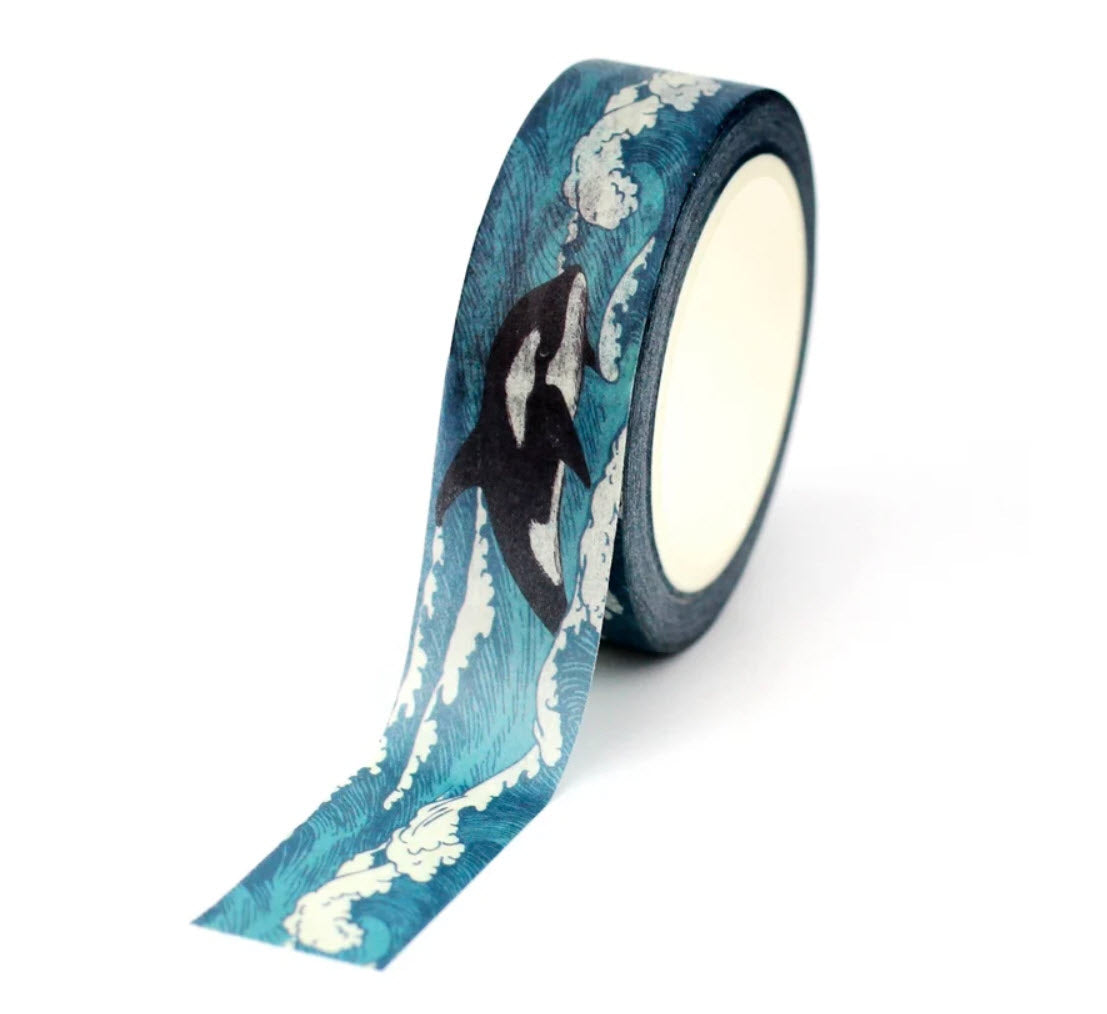 TW Collection Killer Whale 15mm x 15 Feet Washi Tape by SSC Designs