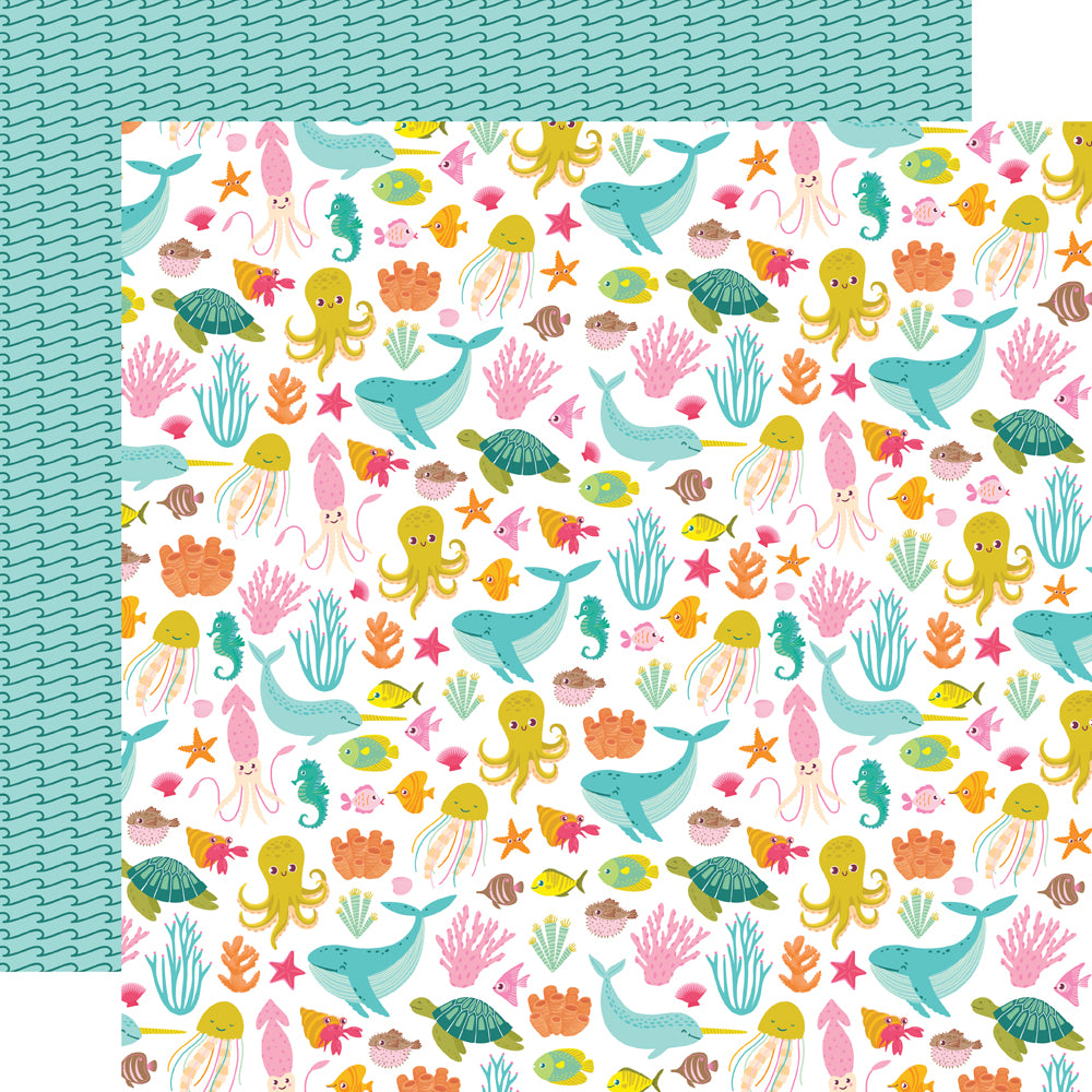 Just Beachy Collection High Tides 12 x 12 Double-Sided Scrapbook Paper by Simple Stories