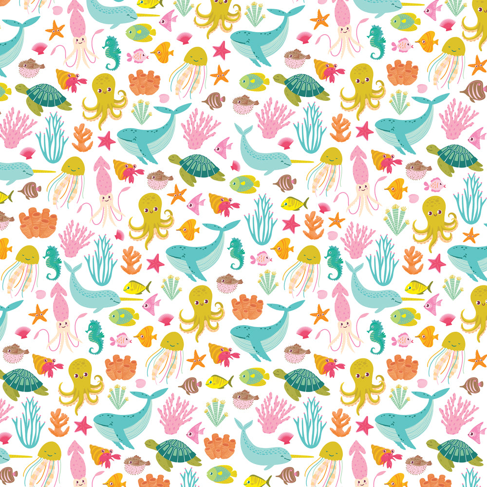 Just Beachy Collection High Tides 12 x 12 Double-Sided Scrapbook Paper by Simple Stories