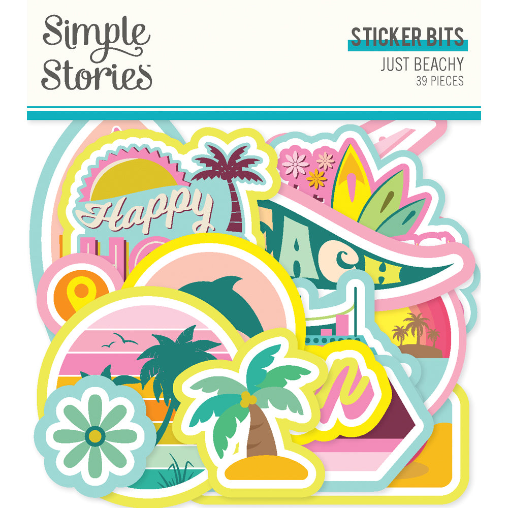 Just Beachy Collection Sticker Bits & Pieces by Simple Stories