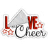 Love Cheer Custom Color Title 6.5 x 4.5 Fully-Assembled Laser Cut Scrapbook Embellishment by SSC Laser Designs