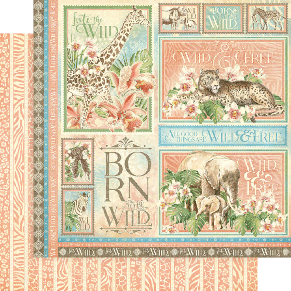 Wild & Free Collection 12 x 12 Scrapbook Collection Pack by Graphic 45