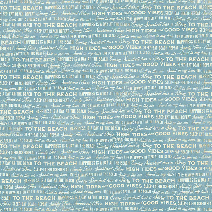 The Beach is Calling Collection Sleep, Eat, Beach, Repeat 12 x 12 Double-Sided Scrapbook Paper by Graphic 45