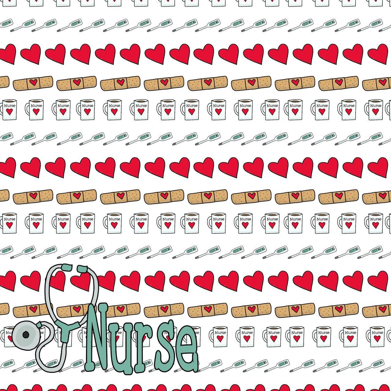 Occupation Collection Nurse Pride 12 x 12 Double Sided Scrapbook Paper by SSC Designs - Scrapbook Supply Companies