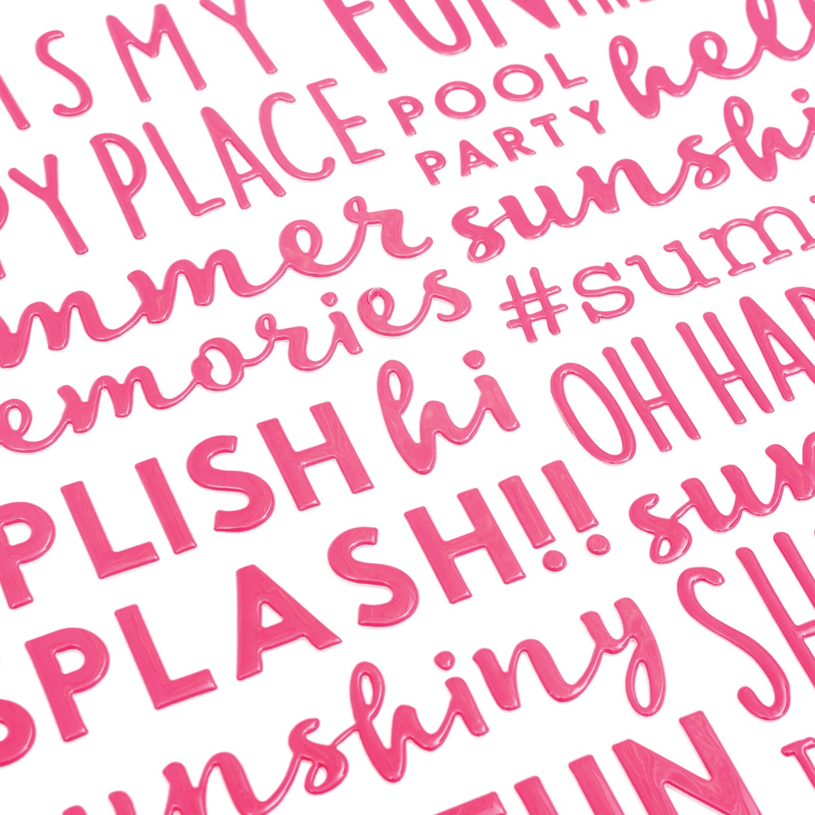 Thickers Collection 6 x 12 Fun In The Sun Summer Phrases Scrapbook Stickers by American Crafts - 2 Sheets