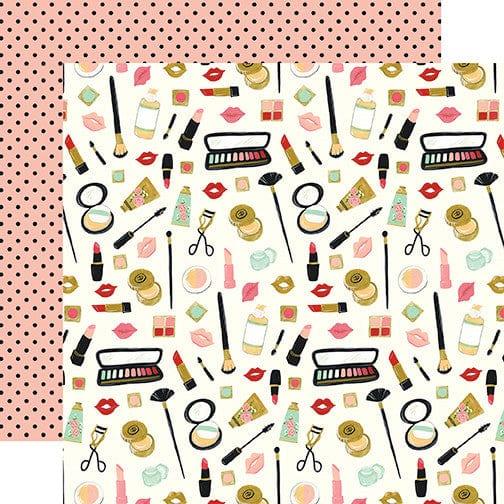 Salon Collection 12 x 12 Double-Sided Scrapbook Paper Kit & Sticker Sheet by Echo Park Paper - 13 Pieces - Scrapbook Supply Companies