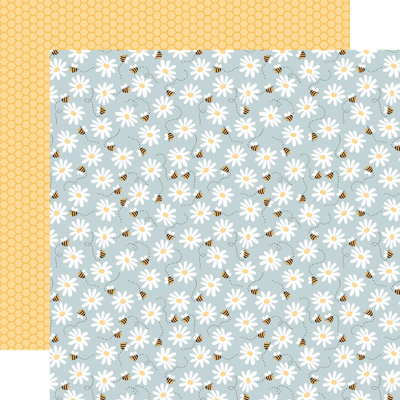 Bee Happy Collection Life Is Sweet 12 x 12 Double-Sided Scrapbook Paper by Echo Park Paper - Scrapbook Supply Companies