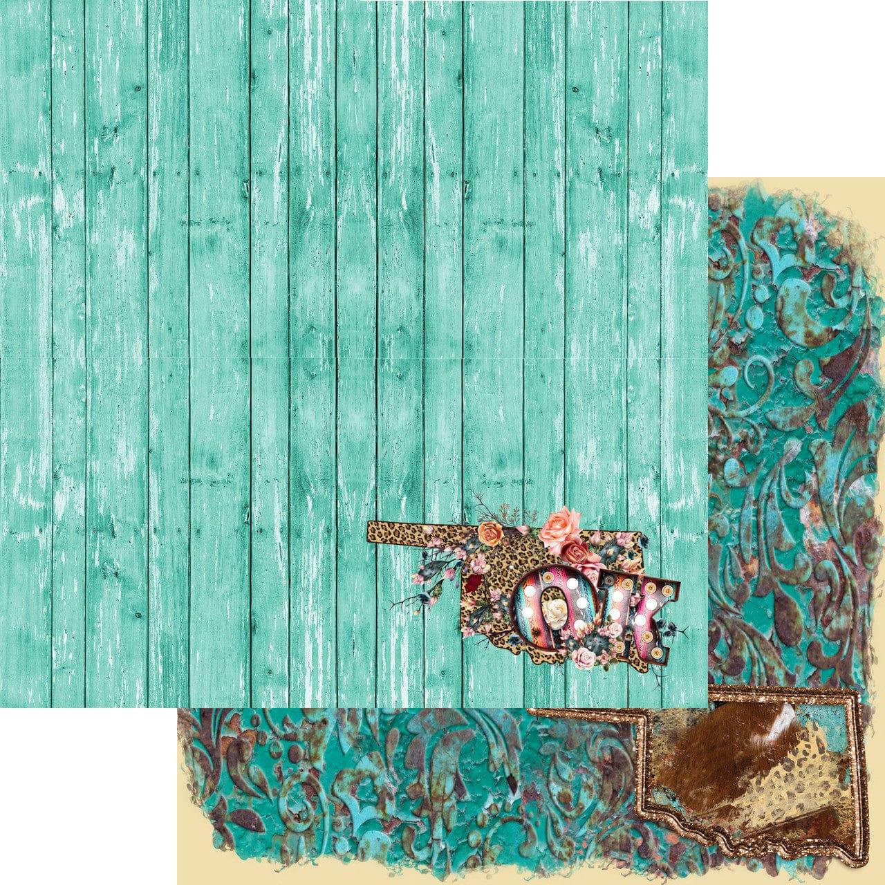 Stateside Collection Oklahoma Serape 12 x 12 Double-Sided Scrapbook Paper by SSC Designs