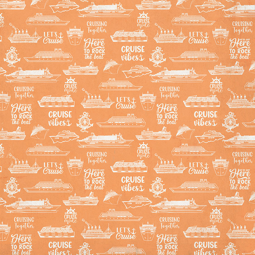 Anchors Aweigh Collection Bon Voyage 12x12 Double-Sided Scrapbook Paper by Photo Play Paper