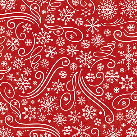 A Perfect Christmas Collection Snowflake Swirl 12 x 12 Double-Sided Scrapbook Paper by Echo Park Paper
