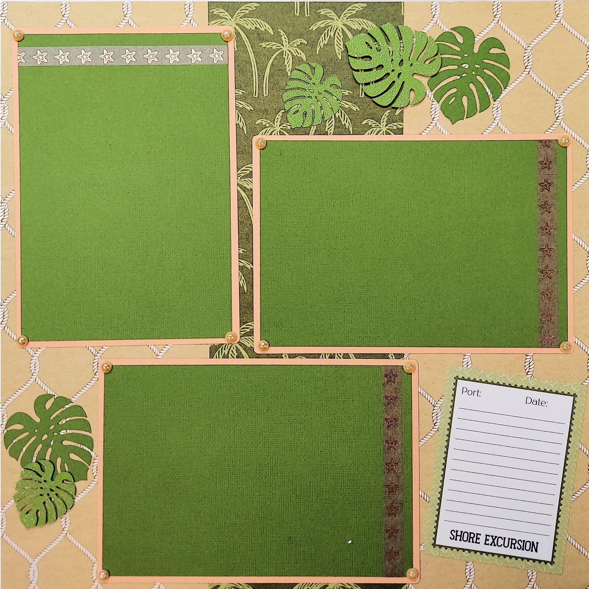 Ahoy! Paradise (2) - 12 x 12 Pages, Fully-Assembled & Hand-Crafted 3D Scrapbook Premade by SSC Designs