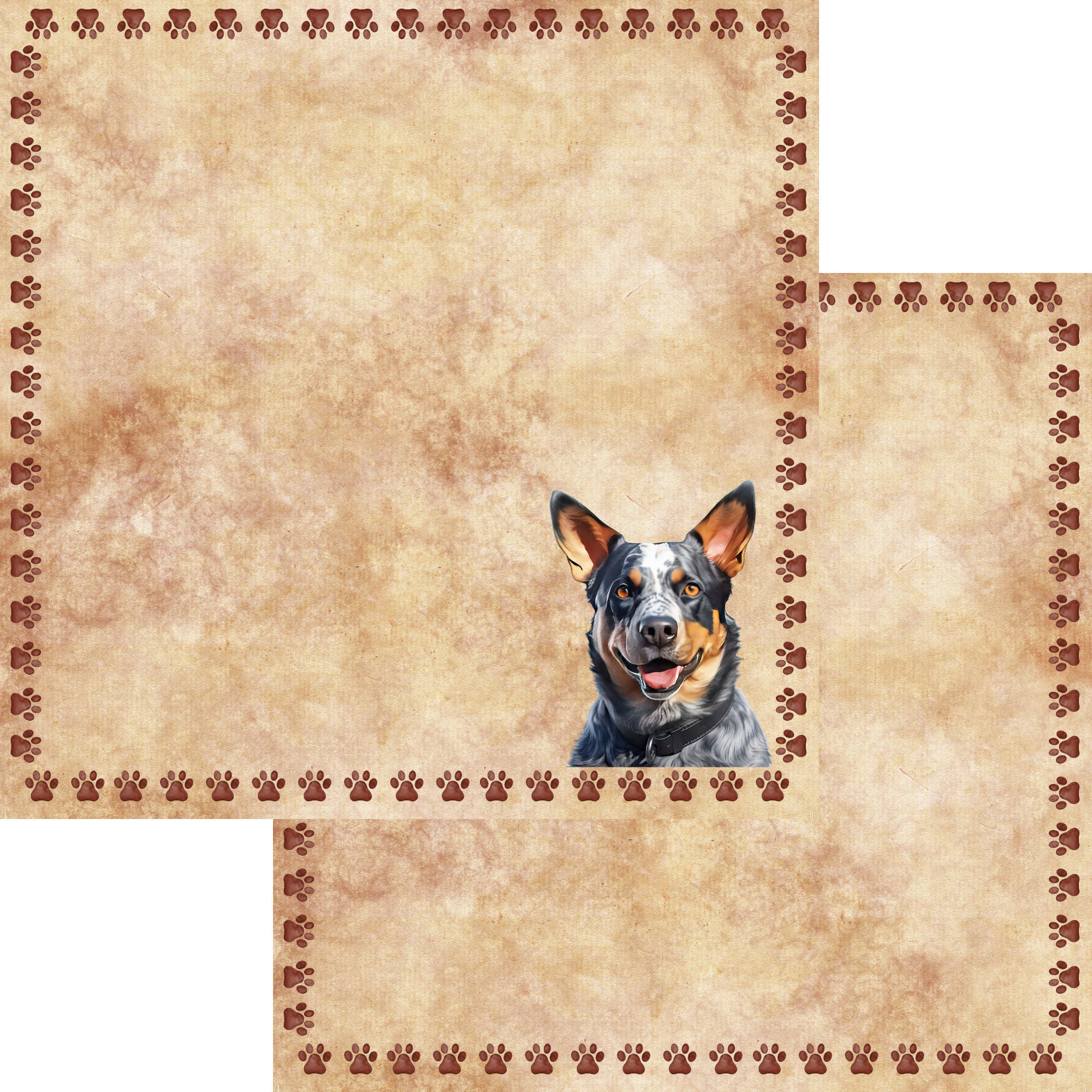 Dog Breeds Collection Australian Cattle Dog 12 x 12 Double-Sided Scrapbook Paper by SSC Designs