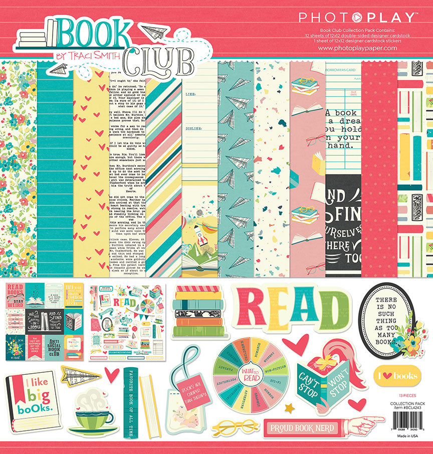 Book Club Collection 12 x 12 Scrapbook Collection Pack by Photo Play Paper