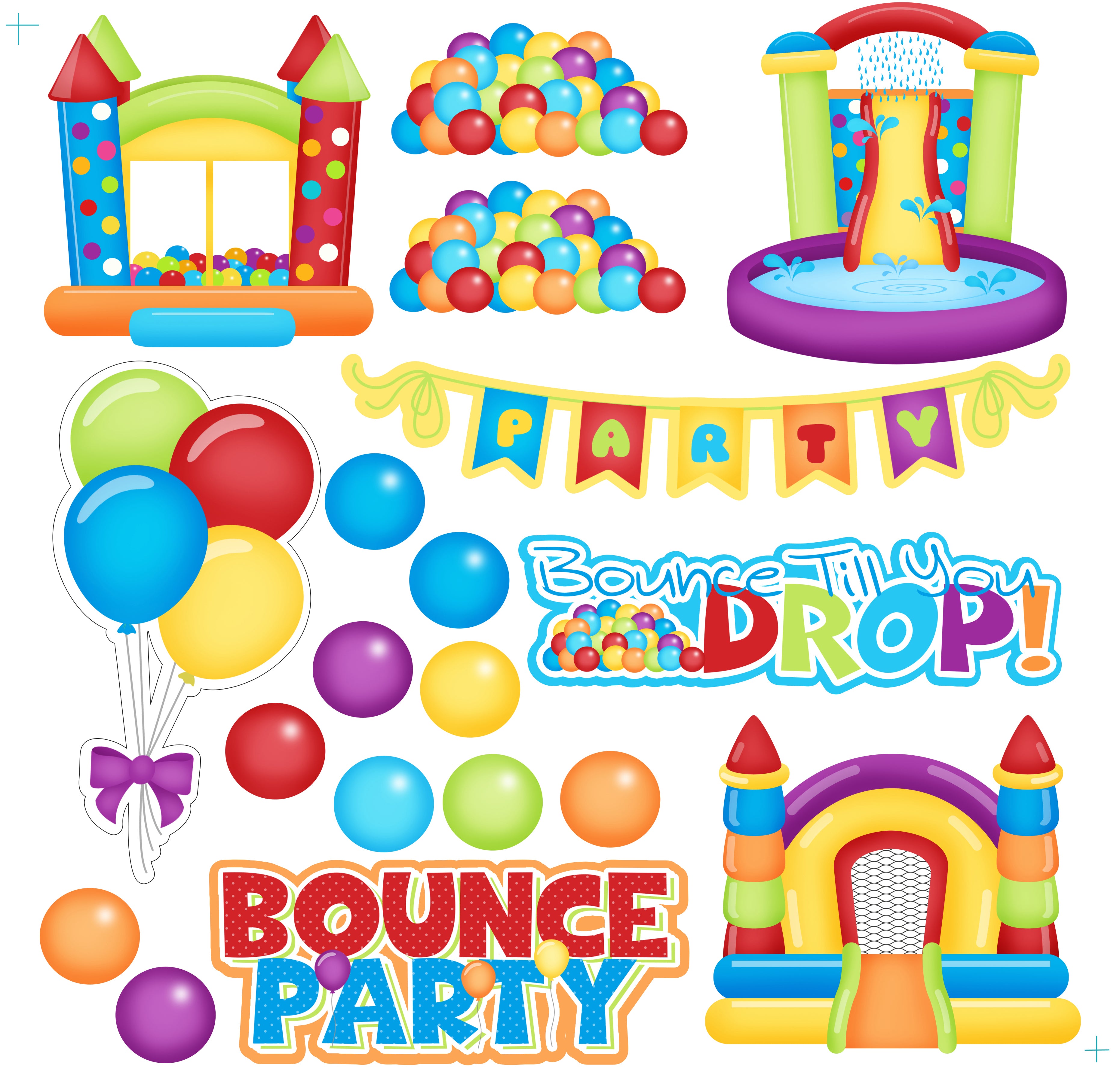 Bounce House 12 x 12 Double-Sided Scrapbook Paper & Embellishment Kit by SSC Designs