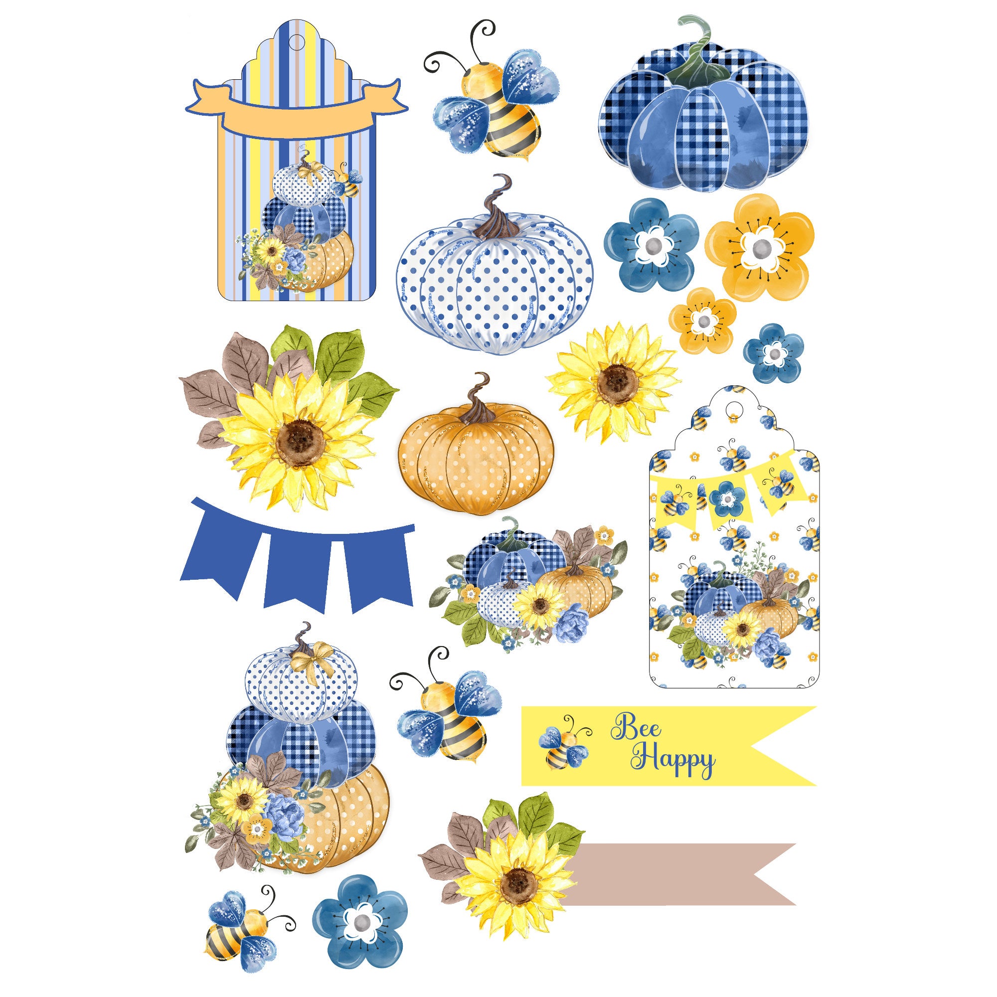 Bumblebee Fall Collection Laser Cut Ephemera Embellishments by SSC Designs