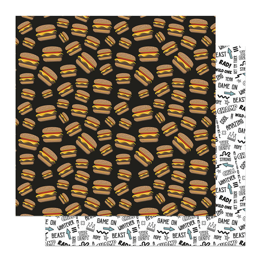 Bro's Amazing Collection Burger Barn 12 x 12 Double-Sided Scrapbook Paper by Photo Play