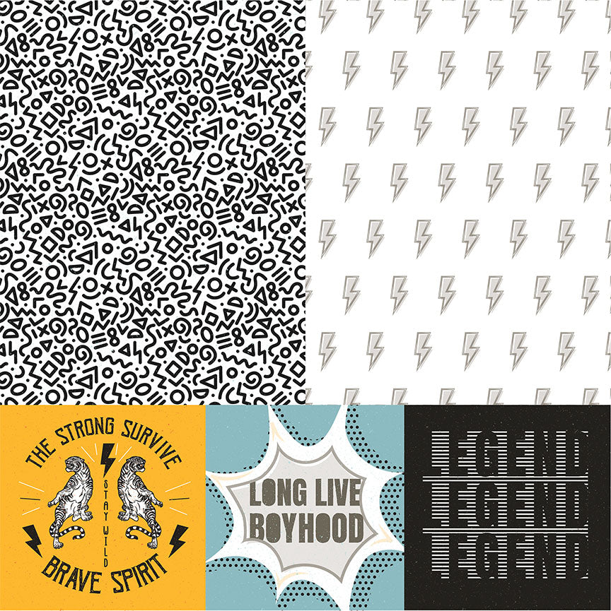 Bro's Amazing Collection Legend 12 x 12 Double-Sided Scrapbook Paper by Photo Play