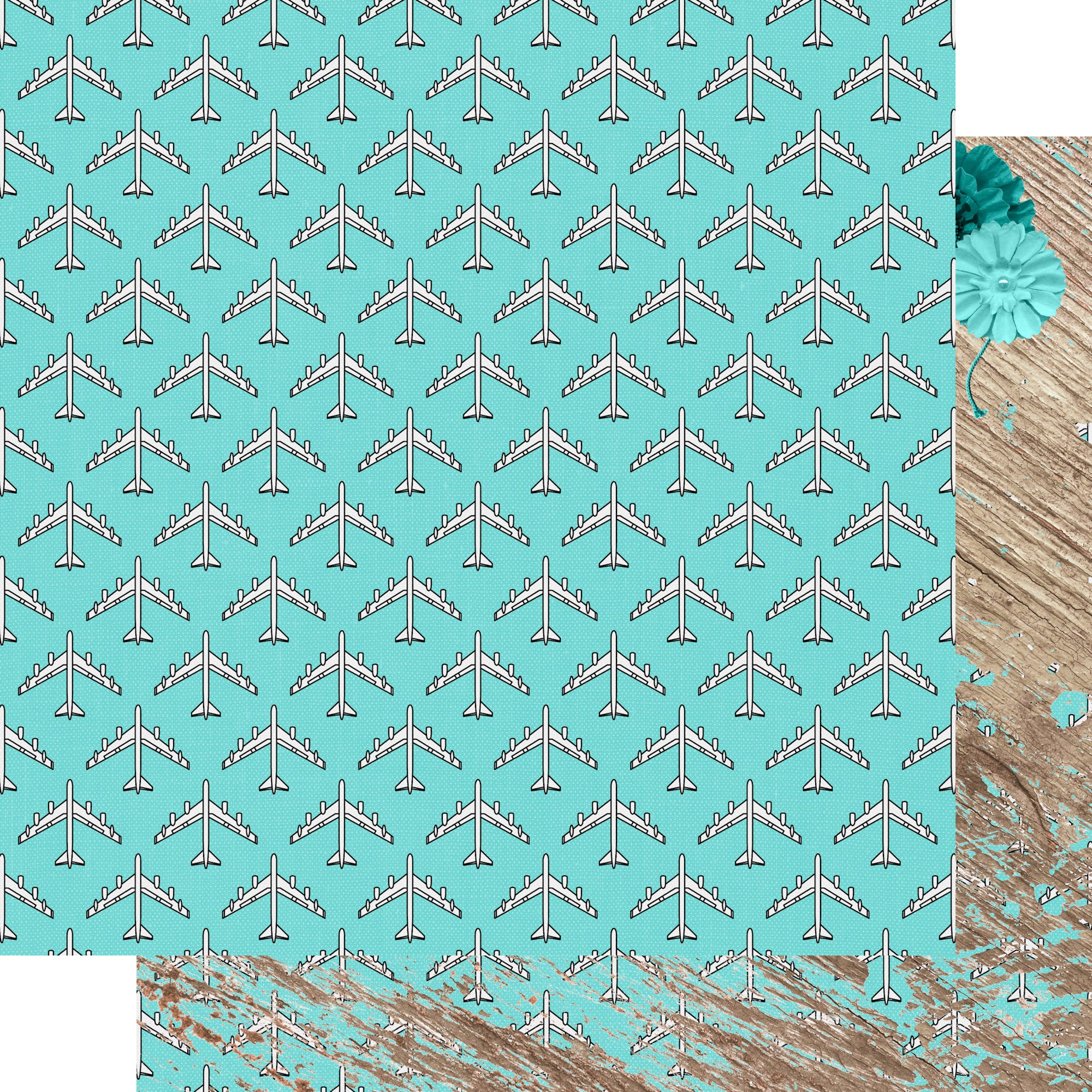 Bon Voyage Collection In The Clouds 12 x 12 Double-Sided Scrapbook Paper by SSC Designs