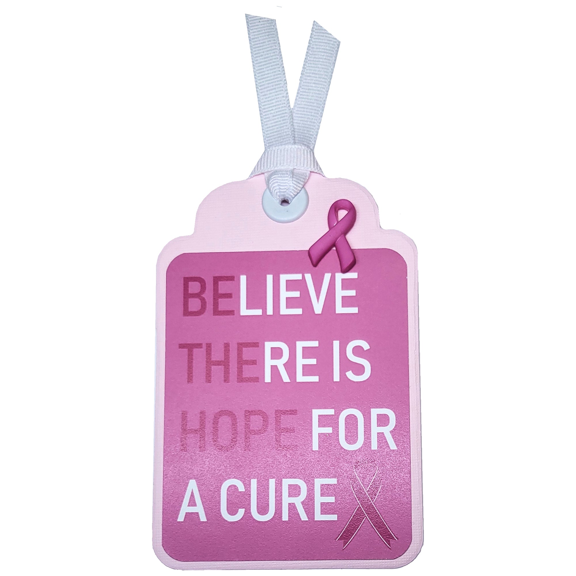 Terrific Tags Collection Believe There Is Hope For A Cure 3x5 Scrapbook Tag Embellishment by SSC Designs