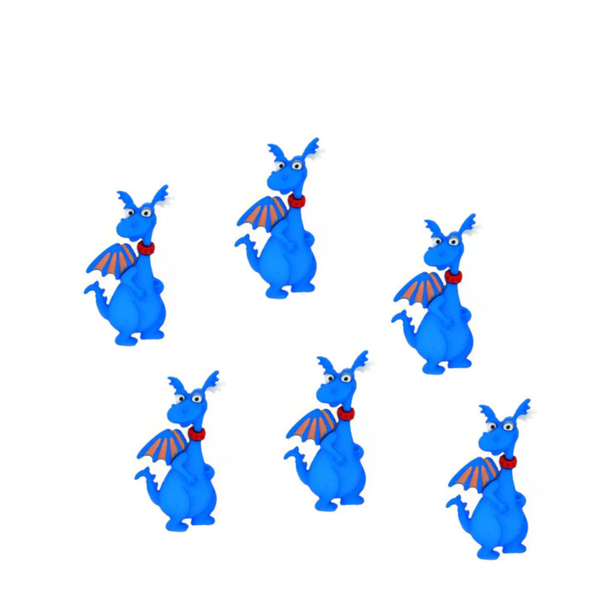 Disney Dress It Up Collection Doc McStuffin's Blue Dragons Scrapbook Button Embellishments