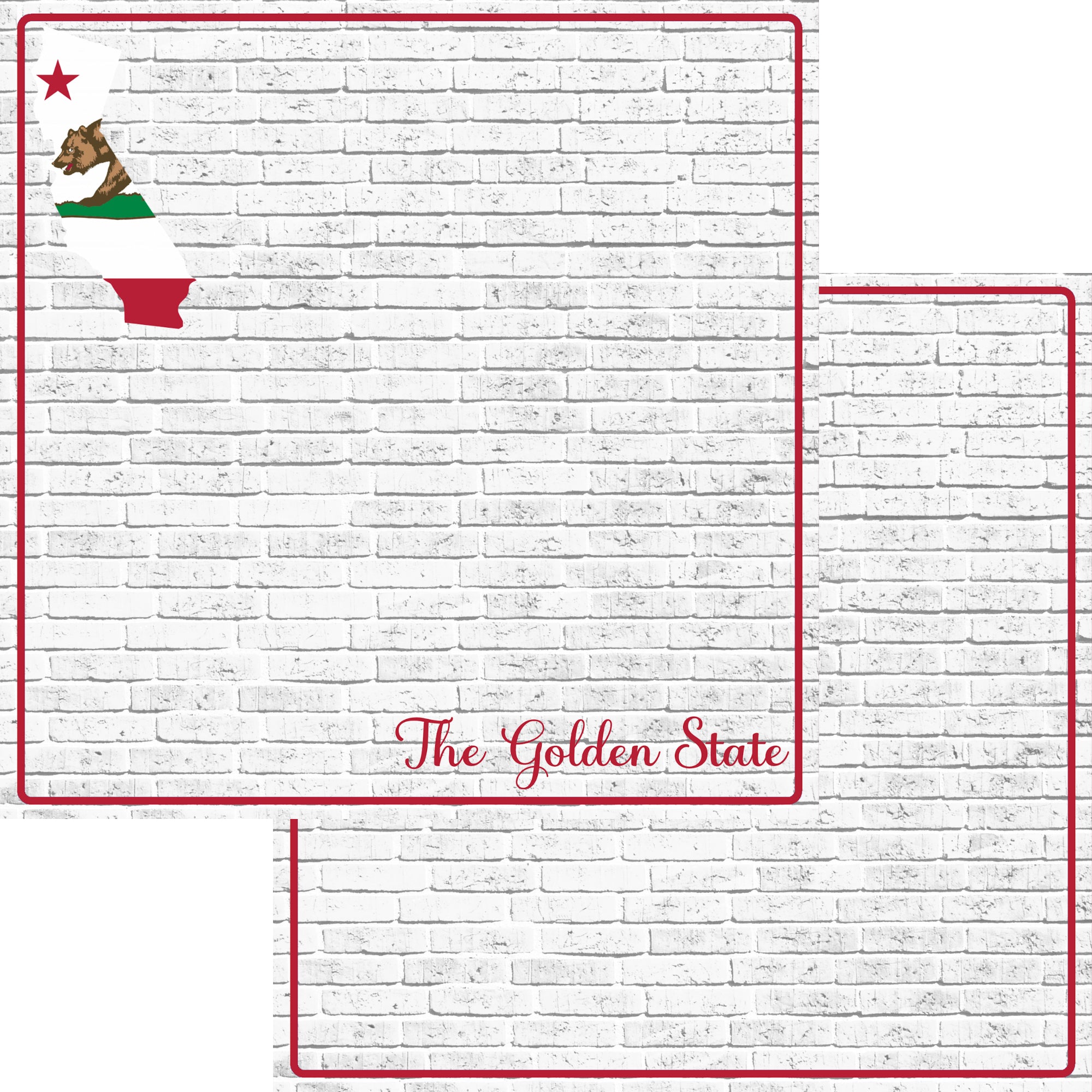 Fifty States Collection California 12 x 12 Double-Sided Scrapbook Paper by SSC Designs