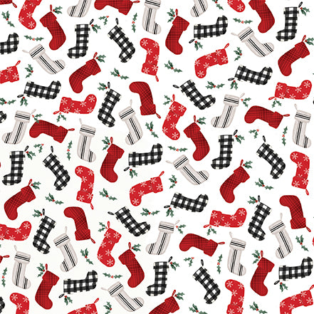 Farmhouse Christmas Collection Stockings 12 x 12 Double-Sided Scrapbook Paper by Carta Bella