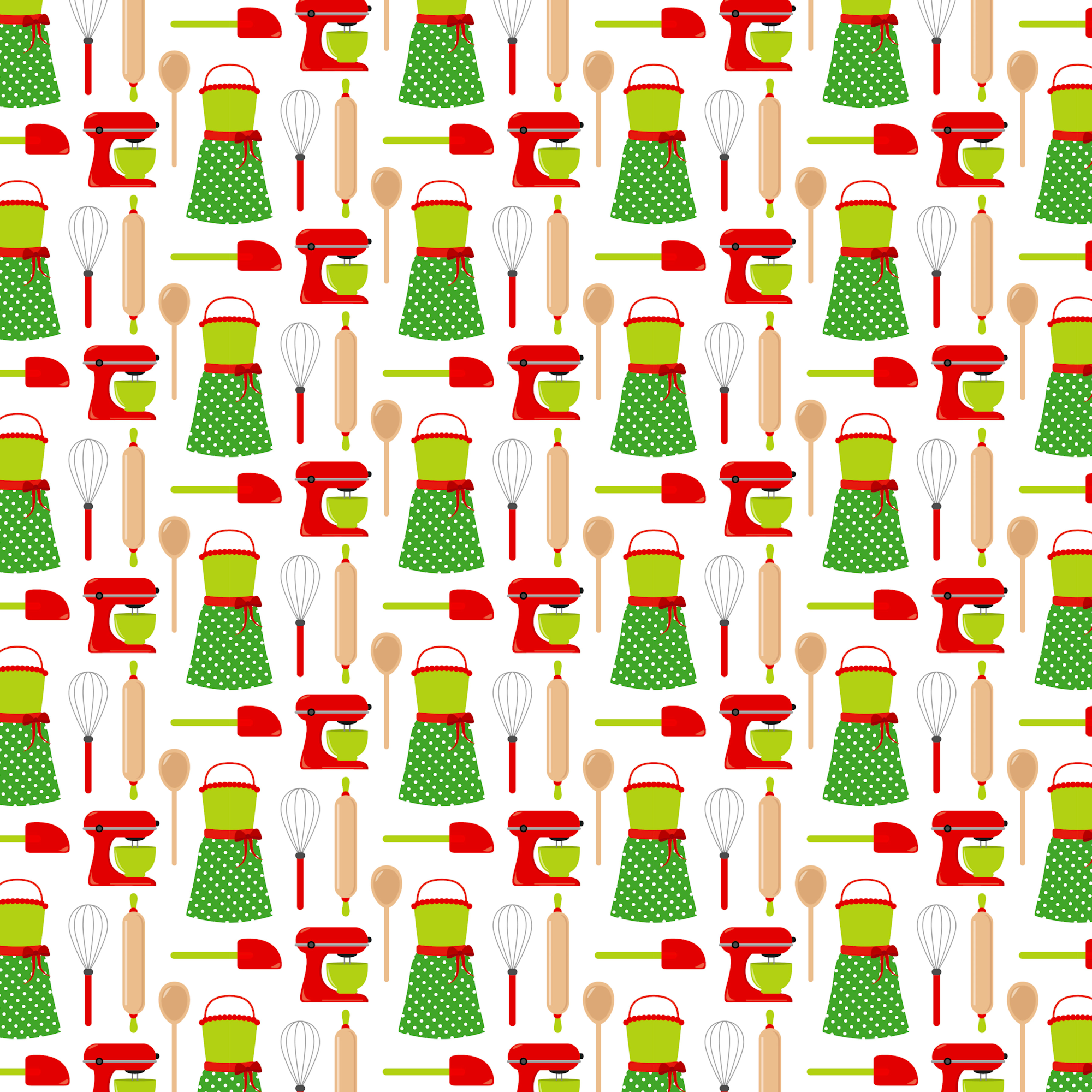 Christmas Baking Collection Aprons A Plenty 12 x 12 Double-Sided Scrapbook Paper by SSC Designs