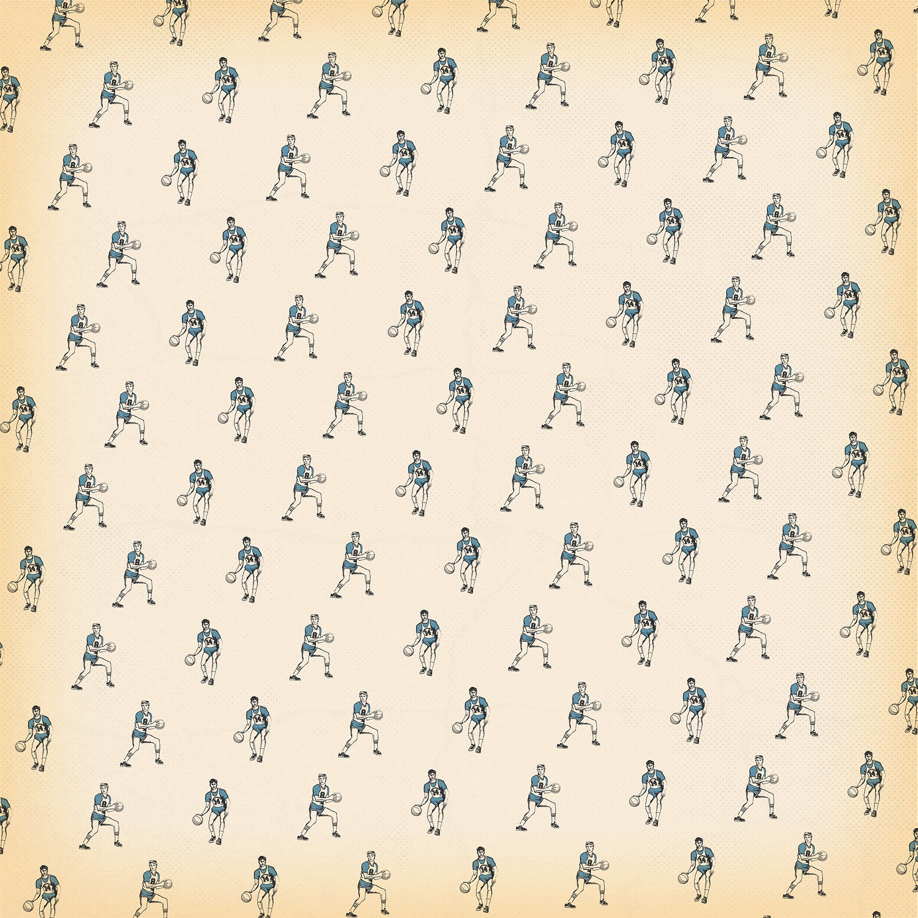 Slam Dunk Collection Dribble Dribble 12 x 12 Double-Sided Scrapbook Paper by Echo Park Paper