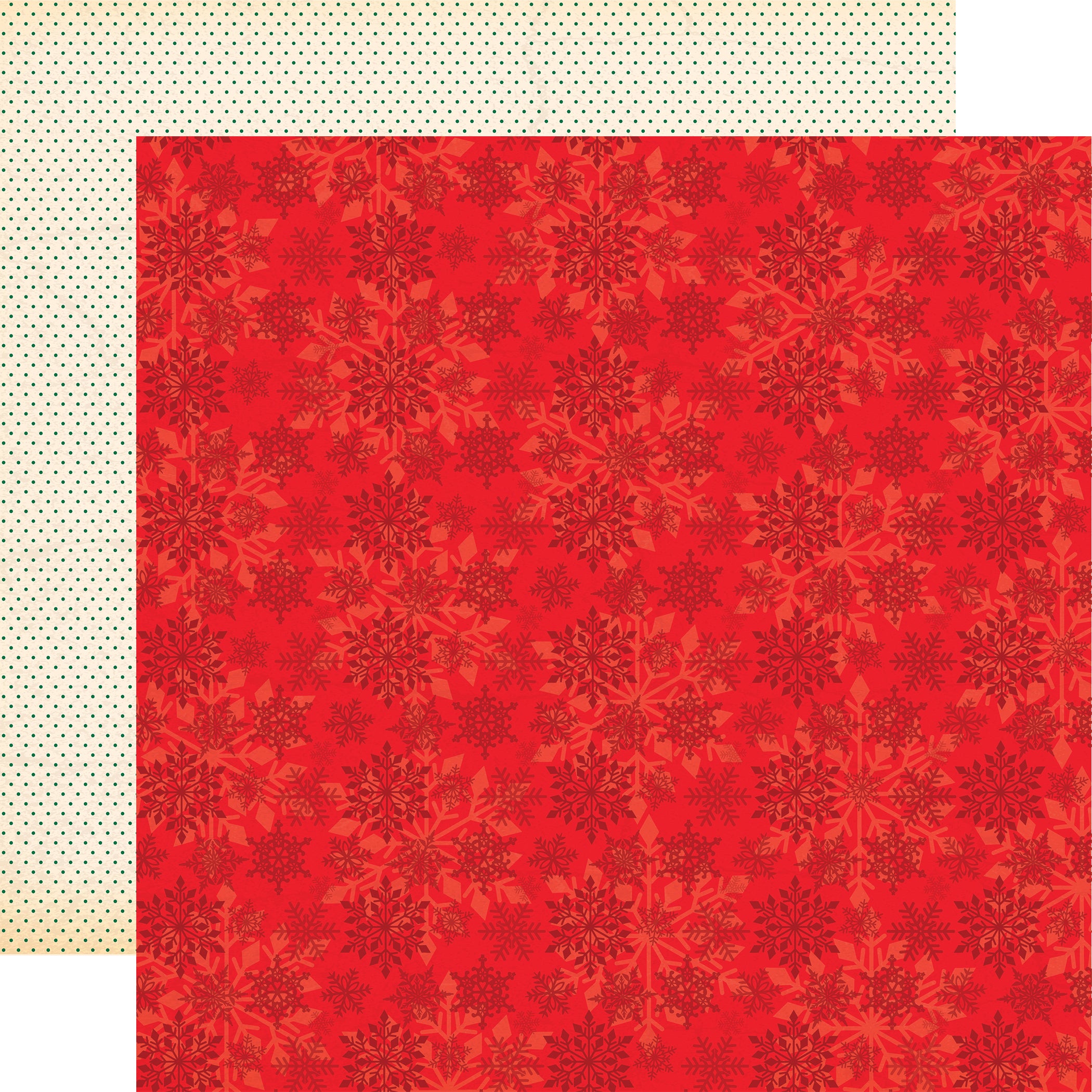 Season's Greetings Collection Seasonal Snowflakes  12 x 12 Double-Sided Scrapbook Paper by Carta Bella