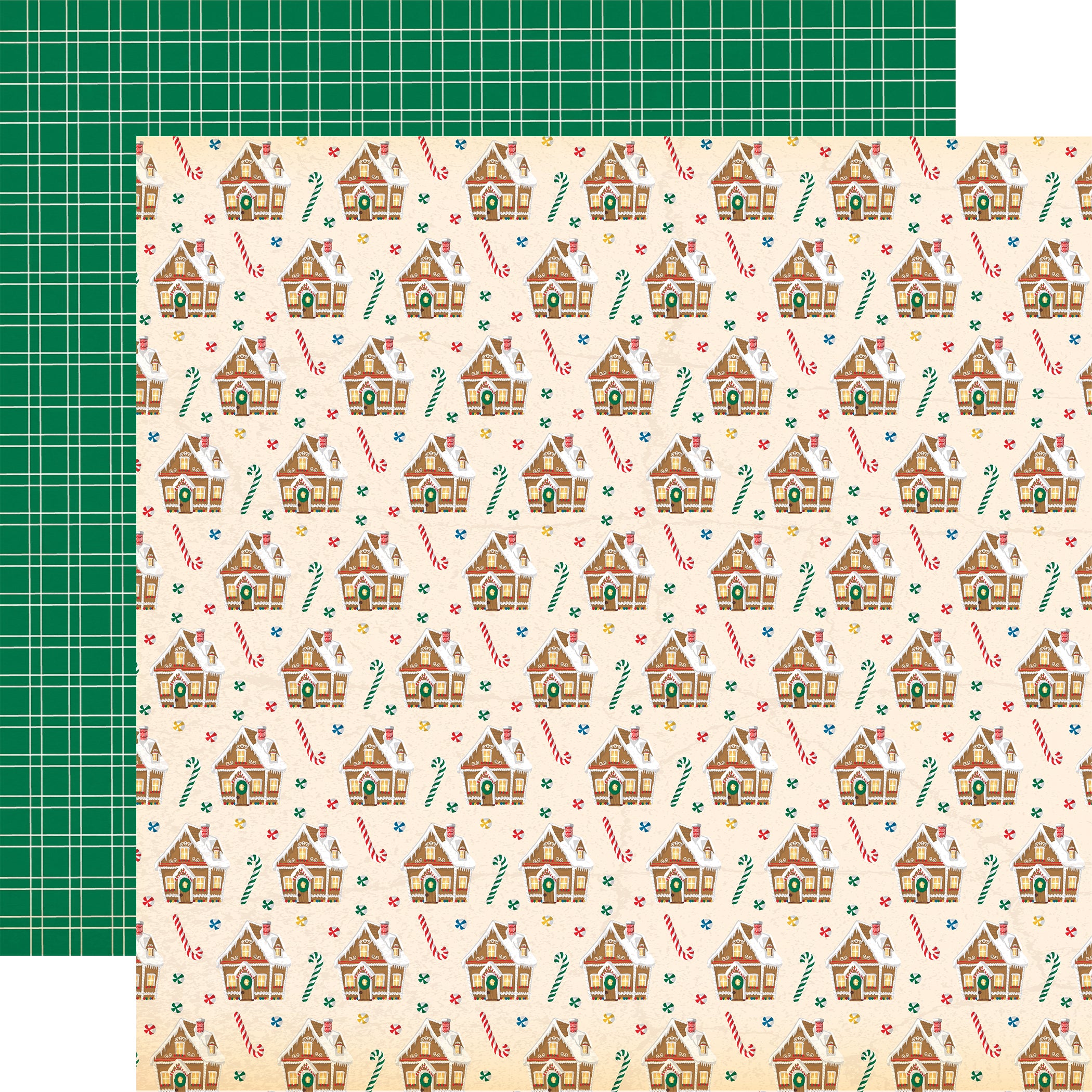 Season's Greetings Collection Gingerbread Lane 12 x 12 Double-Sided Scrapbook Paper by Carta Bella
