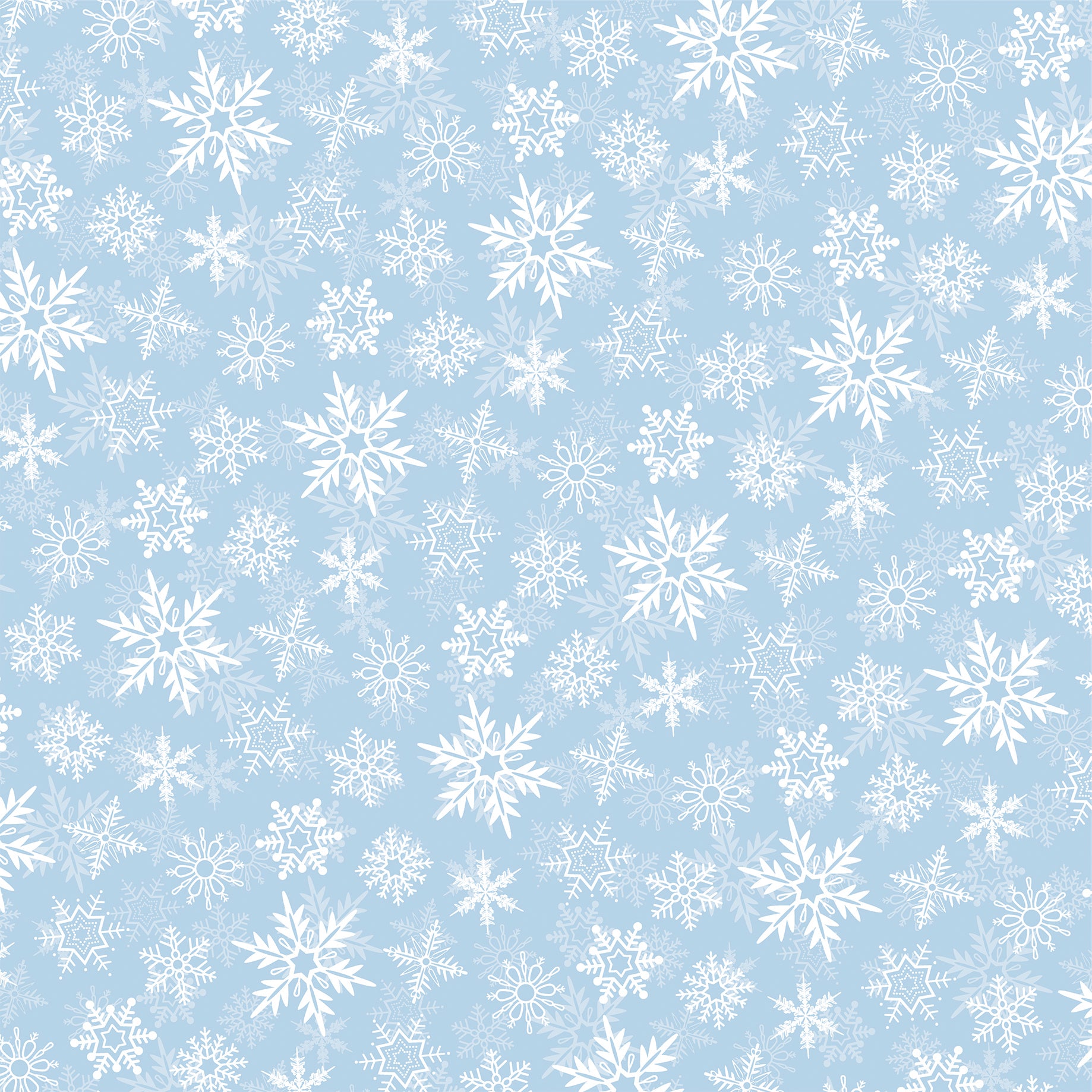 Wintertime Collection Falling Flakes 12 x 12 Double-Sided Scrapbook Paper by Carta Bella