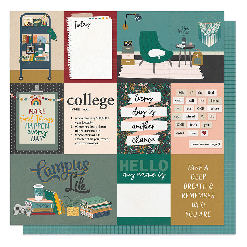 Campus Life Collection Female 12 x 12 Scrapbook Collection Pack by Photo Play Paper