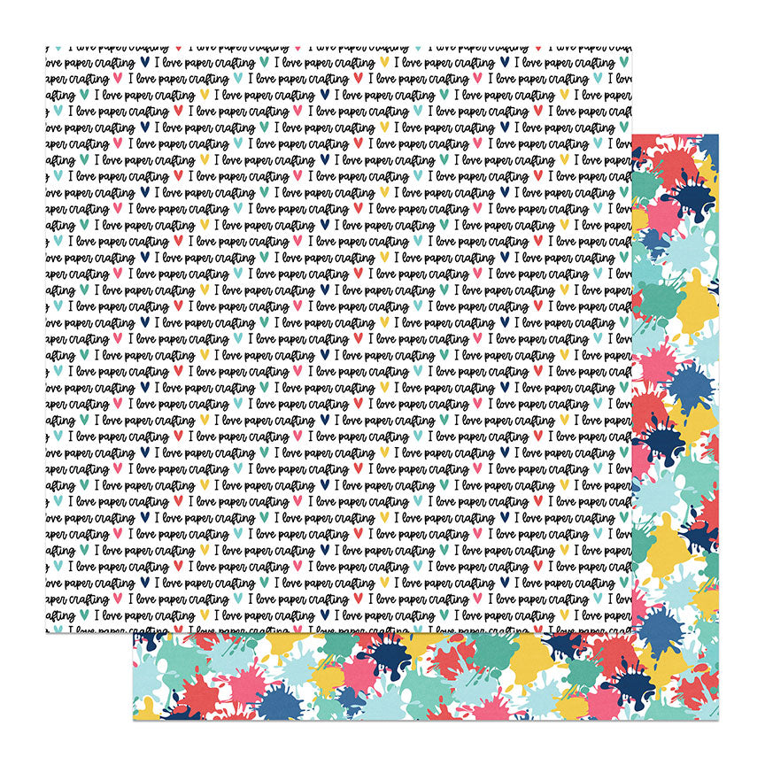 Crop Til You Drop Collection Inky Fingers 12 x 12 Double-Sided Scrapbook Paper by Photo Play Paper