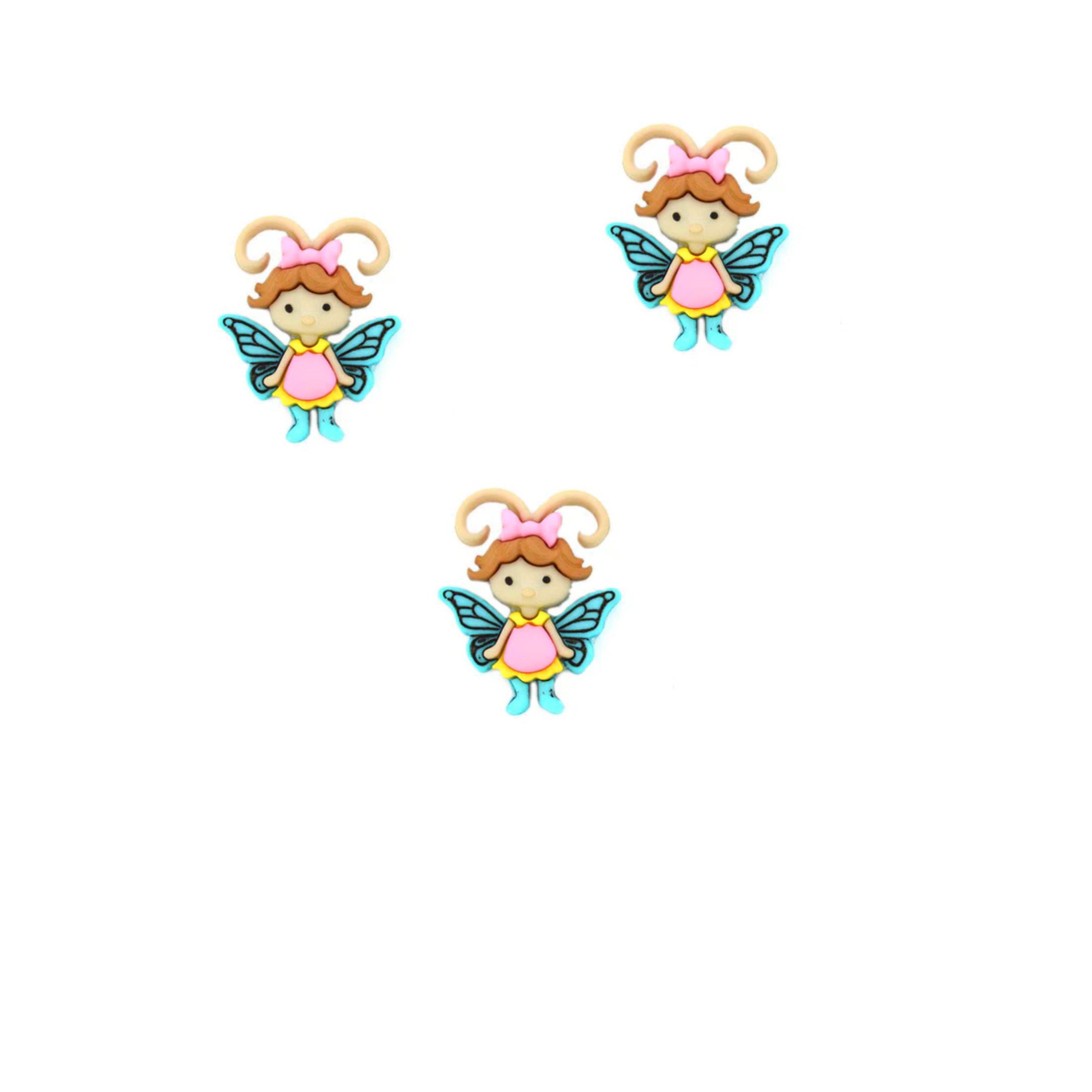 Dress It Up Collection Garden Fairy Scrapbook Button Embellishments