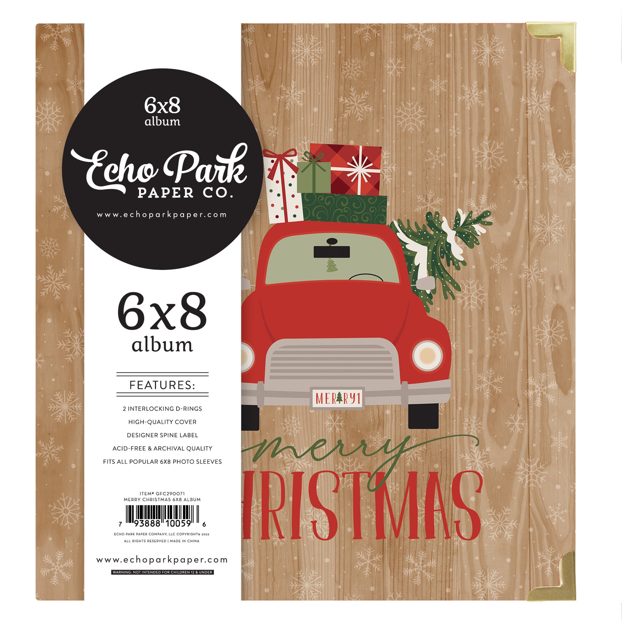 Echo Park 2 Ring Album 6 Inch X8 Inch Merry Christmas Echo Park 2 Ring Album 6 Inch X8 Inch Merry Christmas