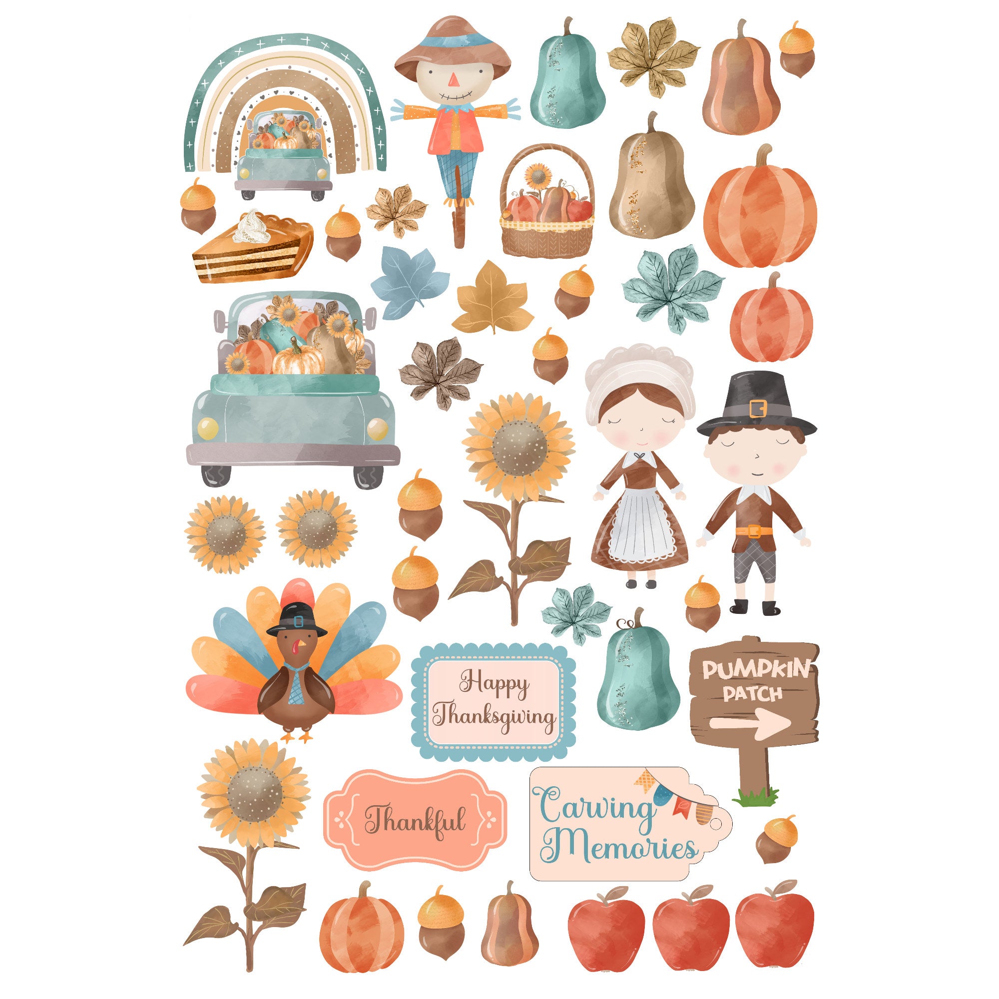 Give Thanks 12 x 12 Scrapbook Paper & Embellishment Kit by SSC Designs