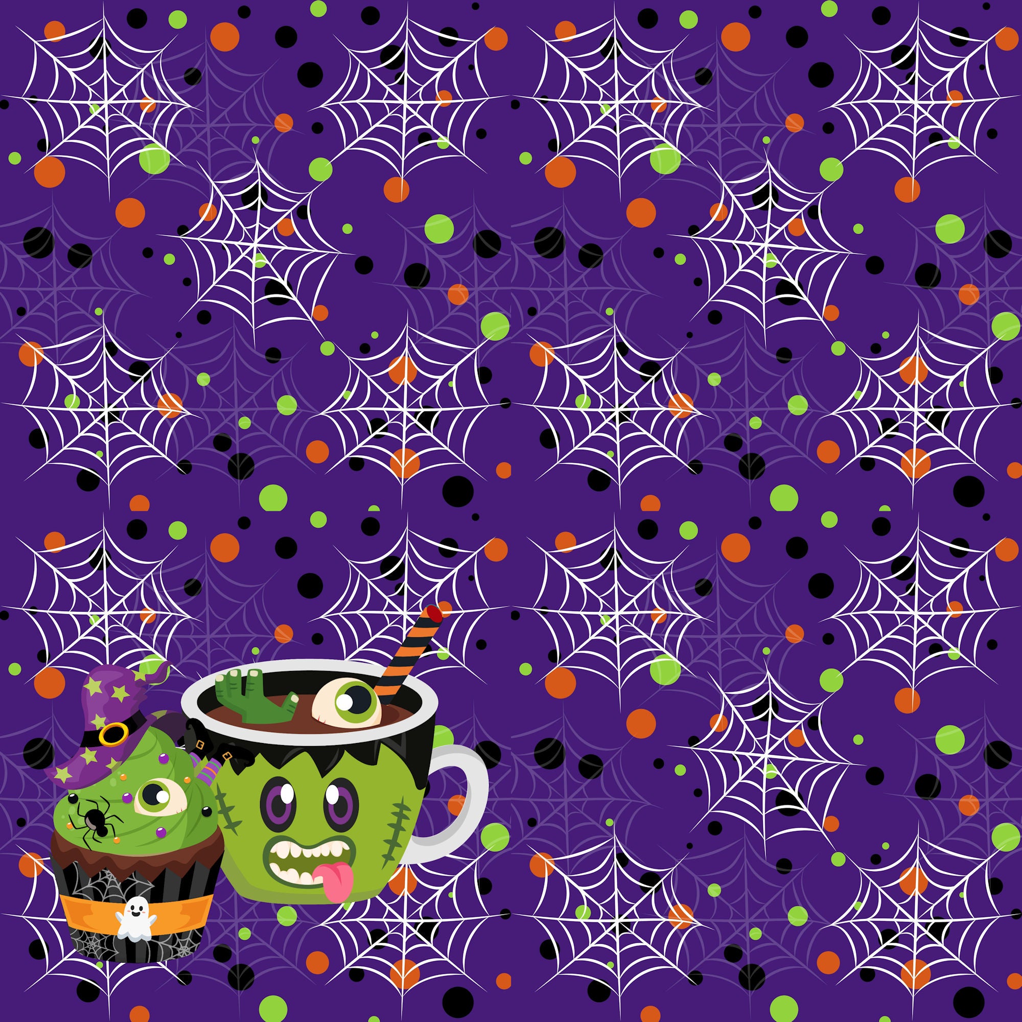 Happy Camp-o-ween Collection Creepy Creatures 12 x 12 Double-Sided Scrapbook Paper by SSC Designs
