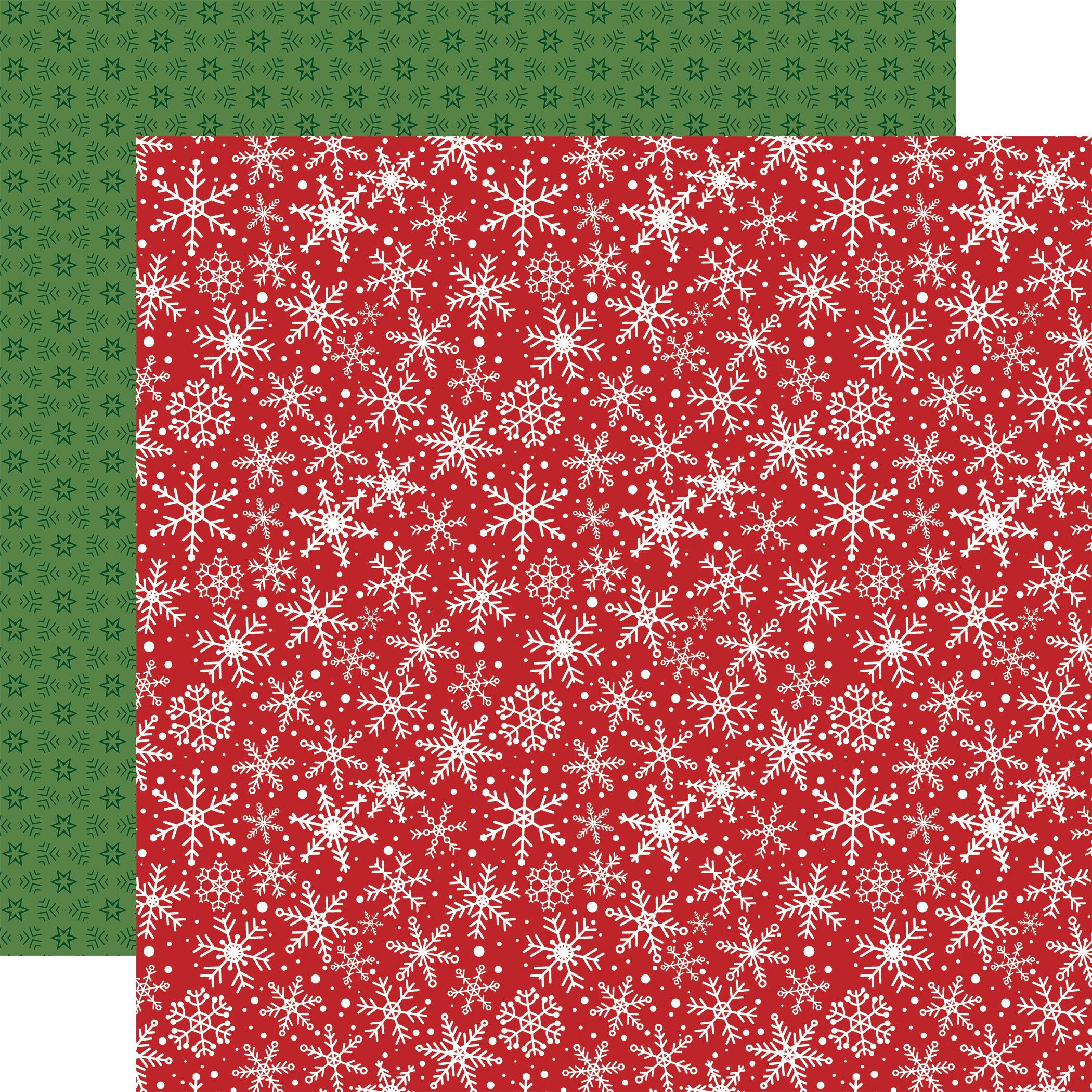 Have A Holly Jolly Christmas Collection Jolly Snowflakes 12 x 12 Double-Sided Scrapbook Paper by Echo Park Paper