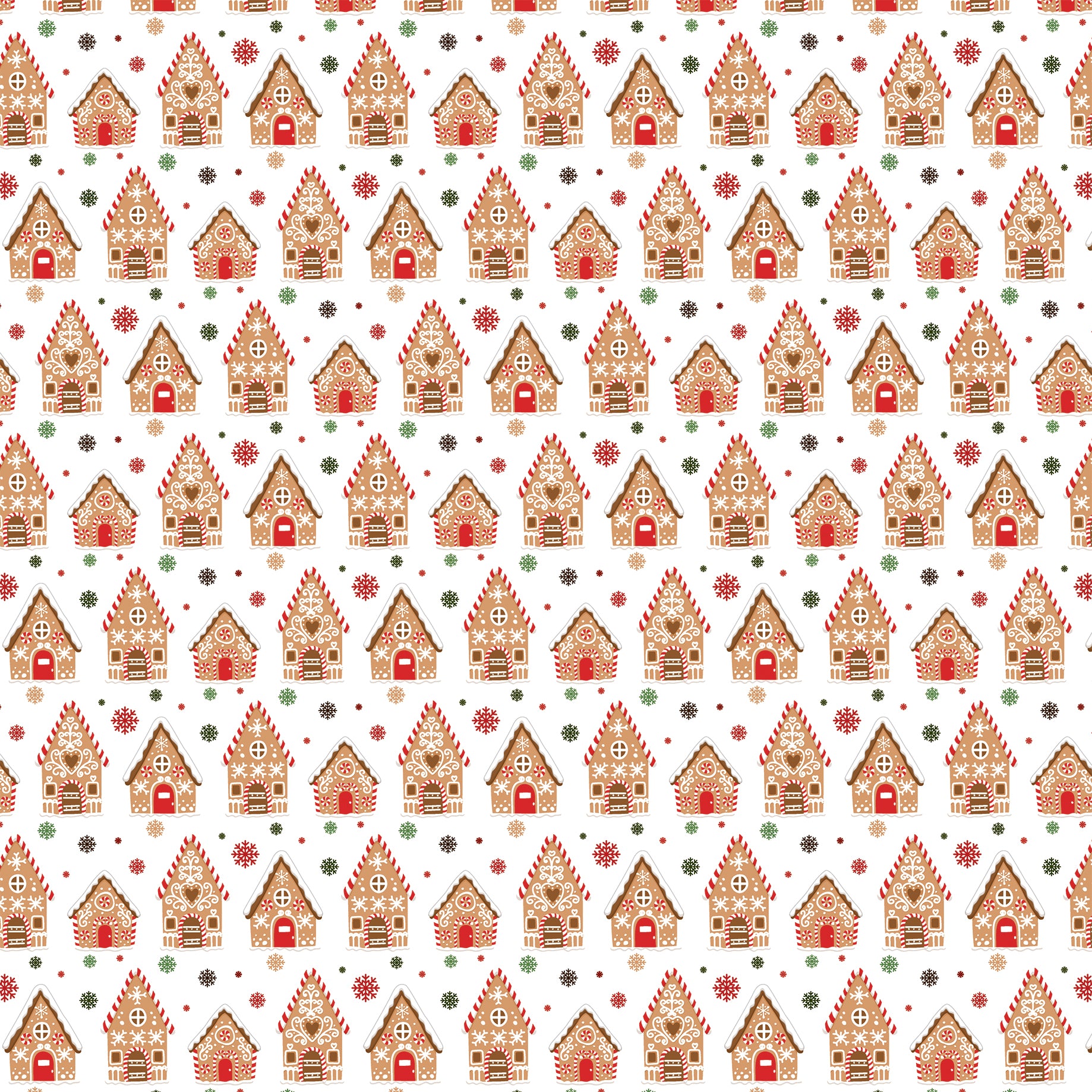 Have A Holly Jolly Christmas Collection Cozy Gingerbread House 12 x 12 Double-Sided Scrapbook Paper by Echo Park Paper