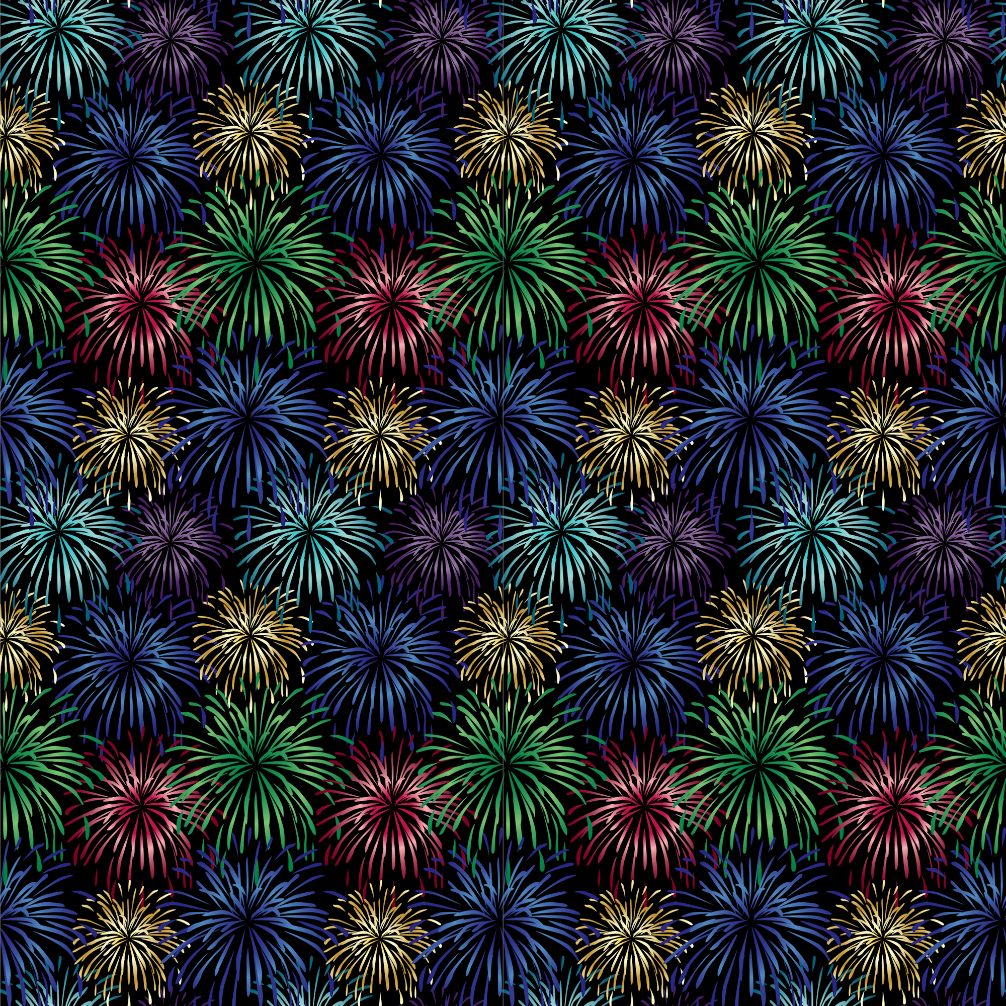 Happy New Year Collection Fireworks All Around 12 x 12 Double-Sided Scrapbook Paper by SSC Designs